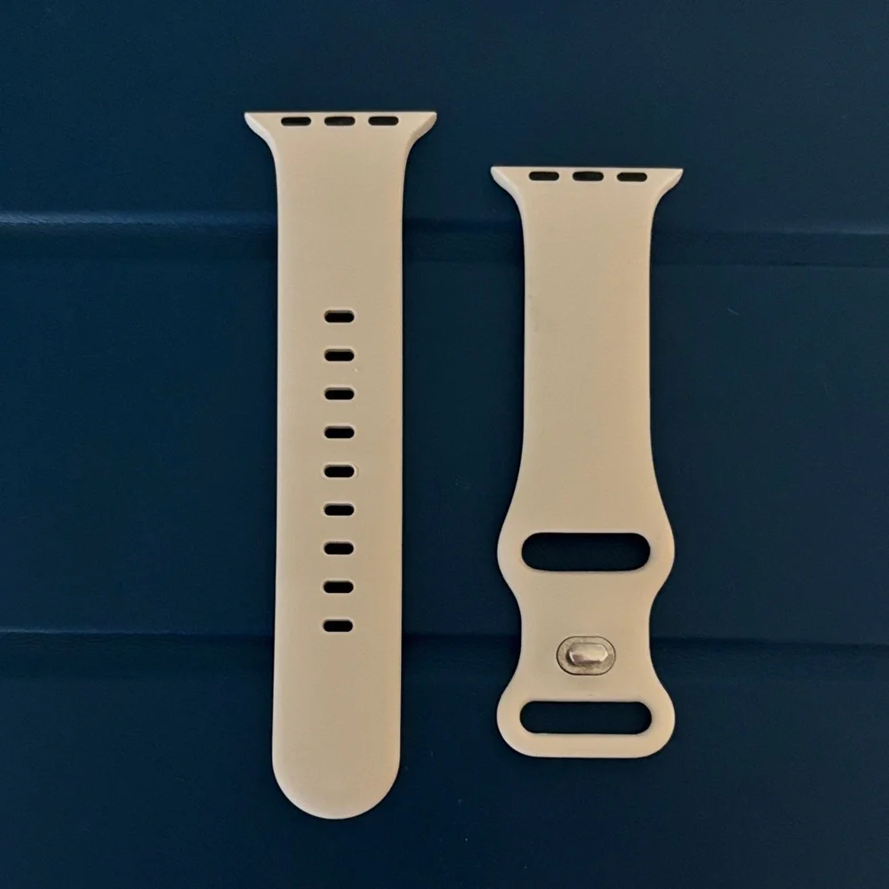 Smartwatch Silicone Band - Cream - For Apple Watch